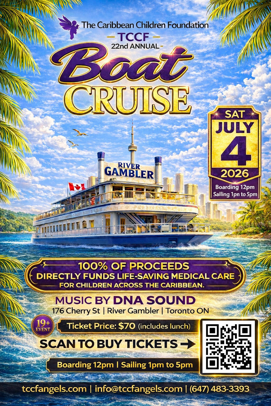 22nd Annual Boat Cruise aboard the River Gambler