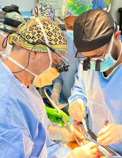 Dr.Soto and Local Surgeon at work